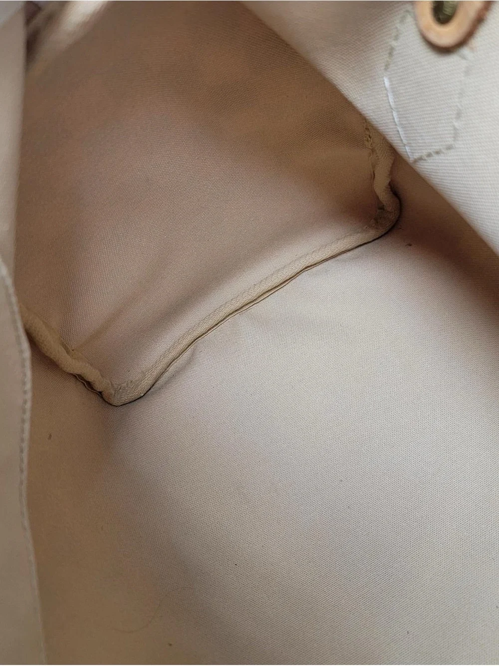 Louis Vuitton Cream and Tan Checkered Satchel